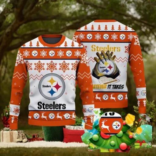 3D Print Pittsburgh Steelers Sweater Ugly Christmas Sweater
