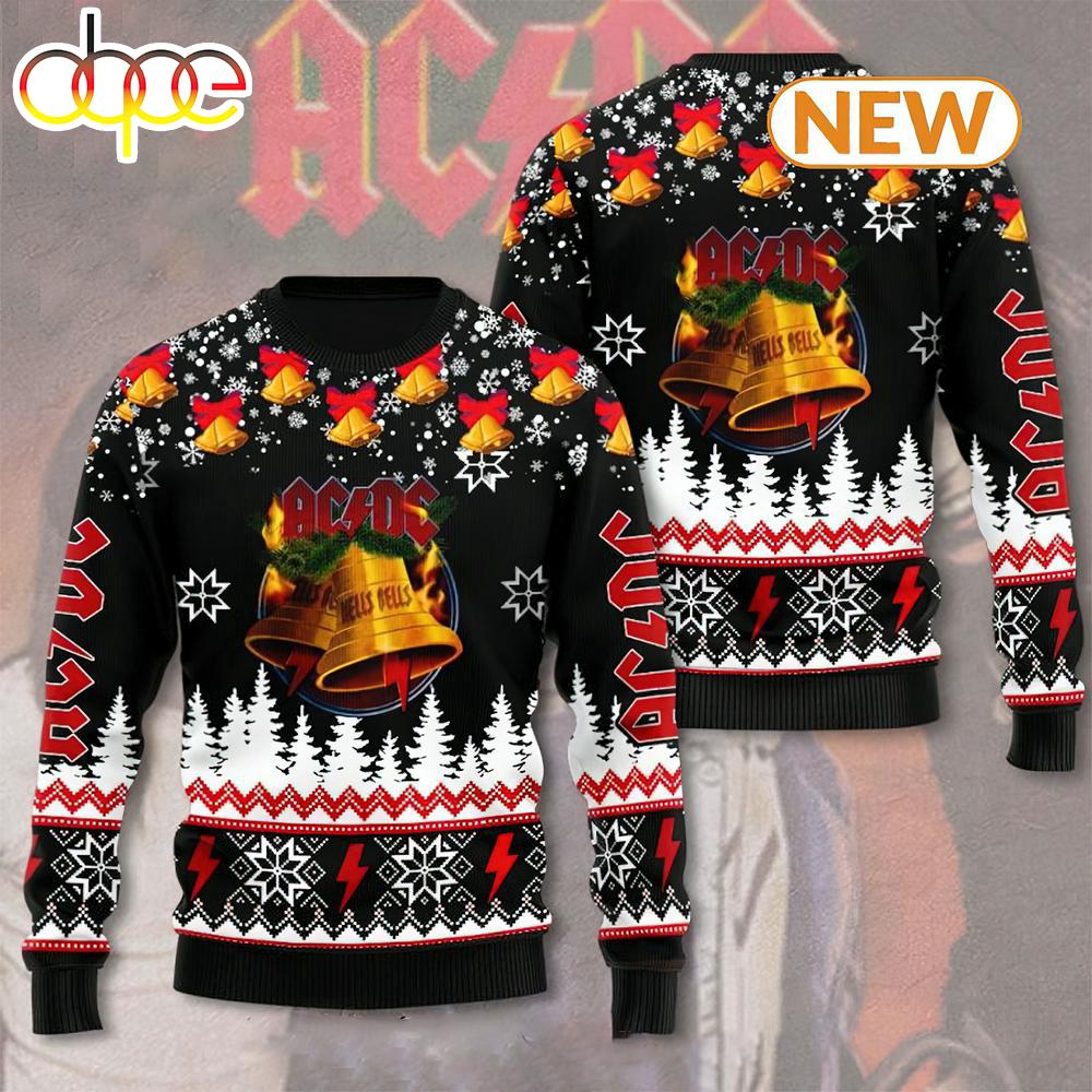 AC DC Bell Ugly Christmas Sweater Shirt, Sweatshirt