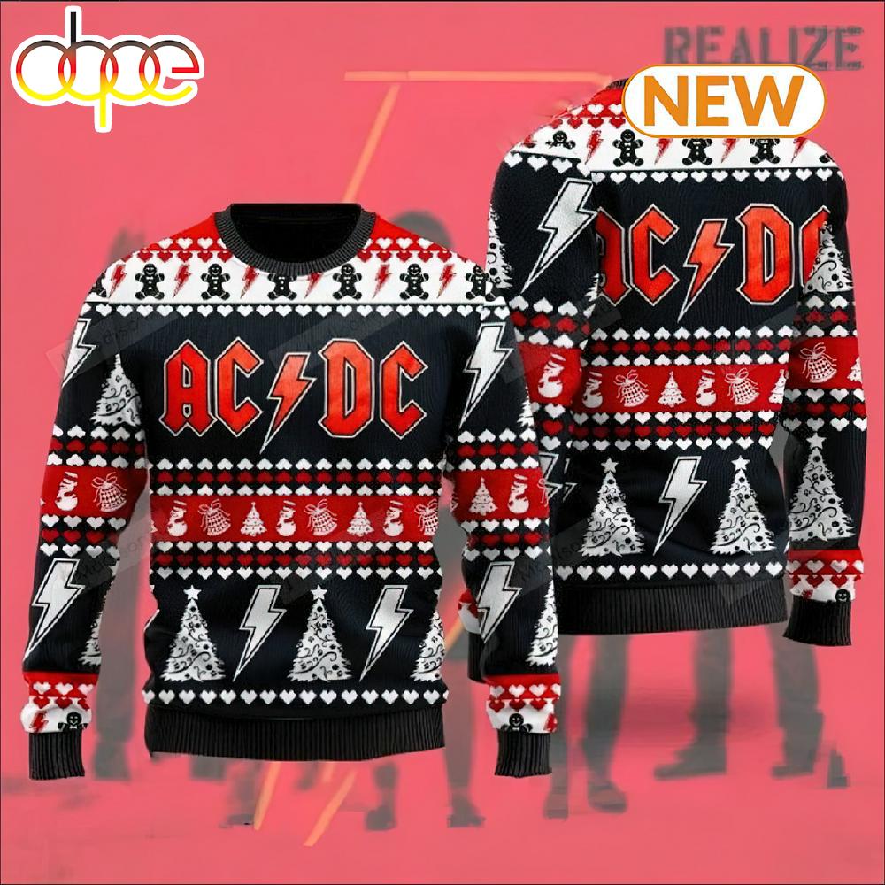 AC DC Ugly Christmas Sweater Shirt, Sweatshirt