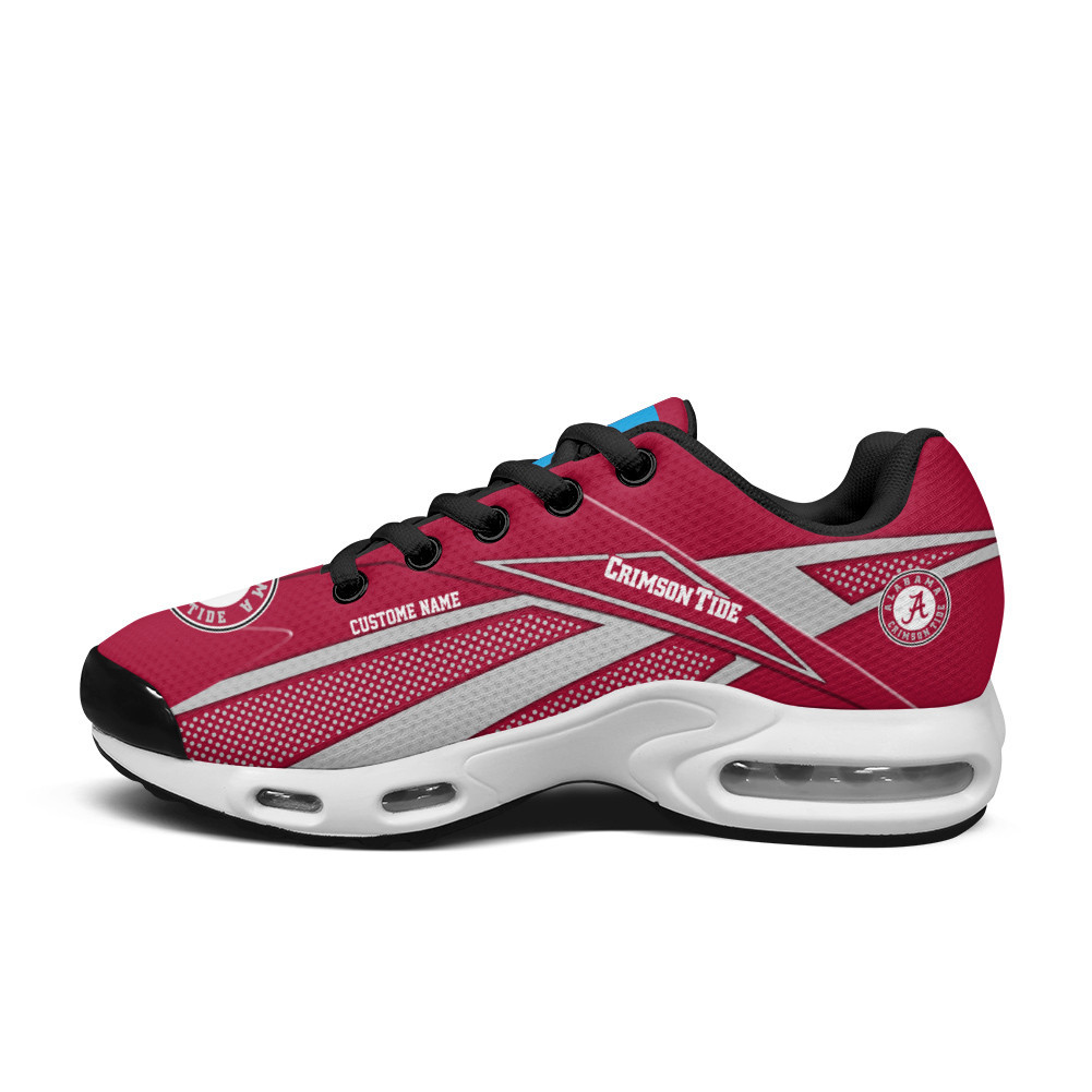 Alabama Crimson Tide Personalized Name Team Colors Supersonic Line Pattern TN Air Max Shoes Air Cushion Sneakers