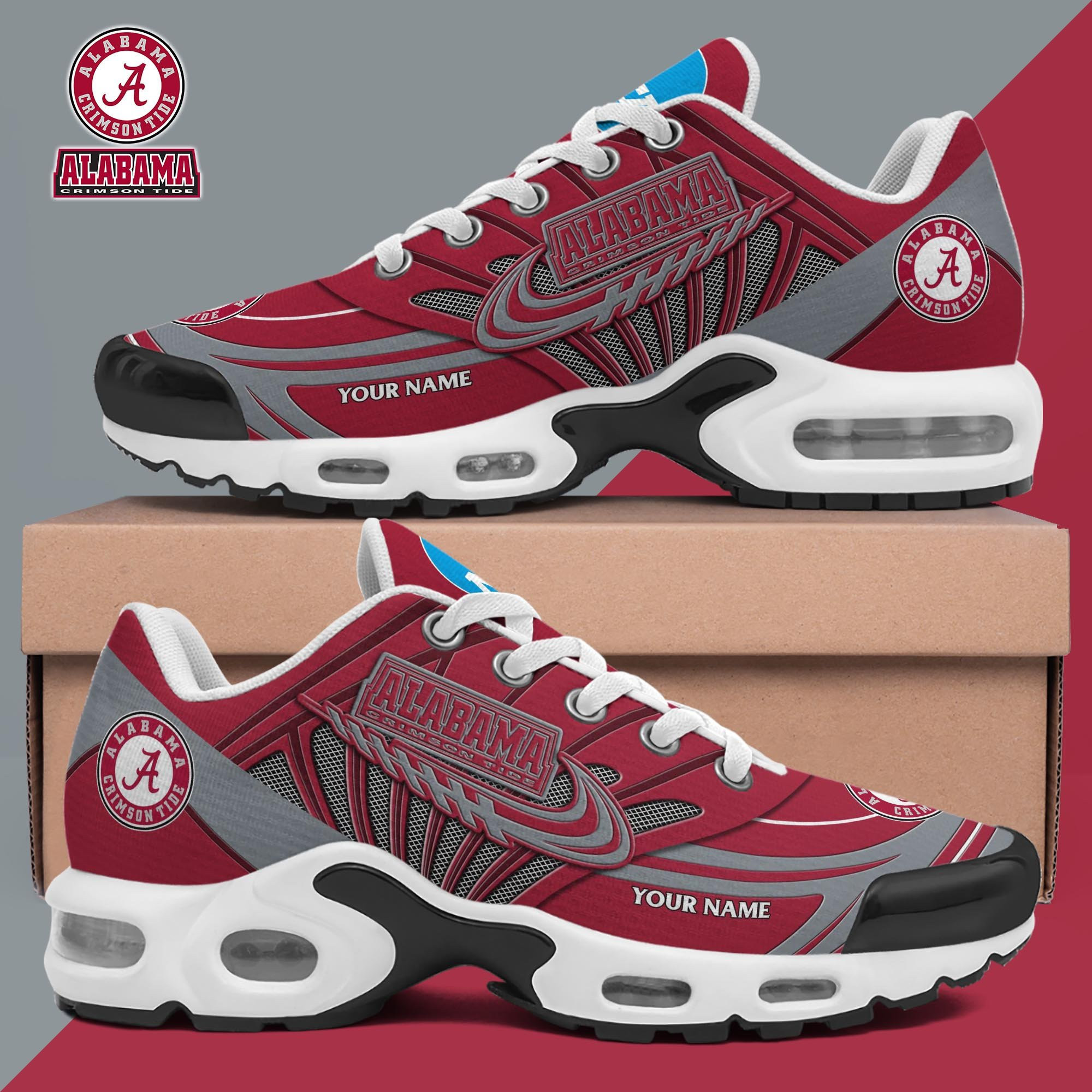 Alabama Crimson Tide Personalized TN Air Max Shoes Air Cushion Sneakers