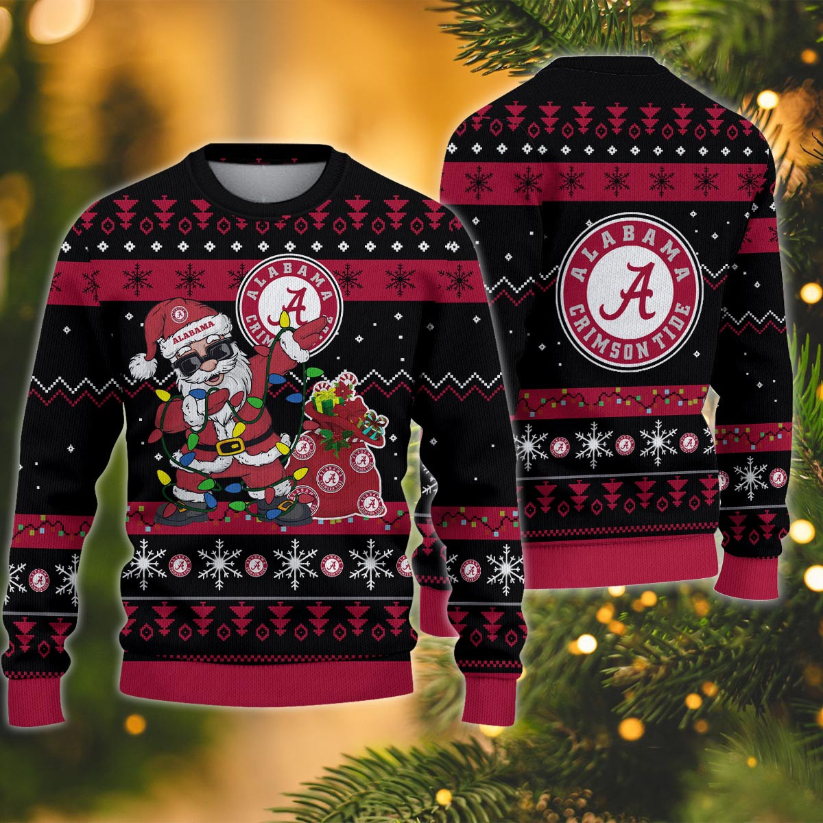 Alabama Crimson Tide Santa Claus Ugly Christmas Sweater