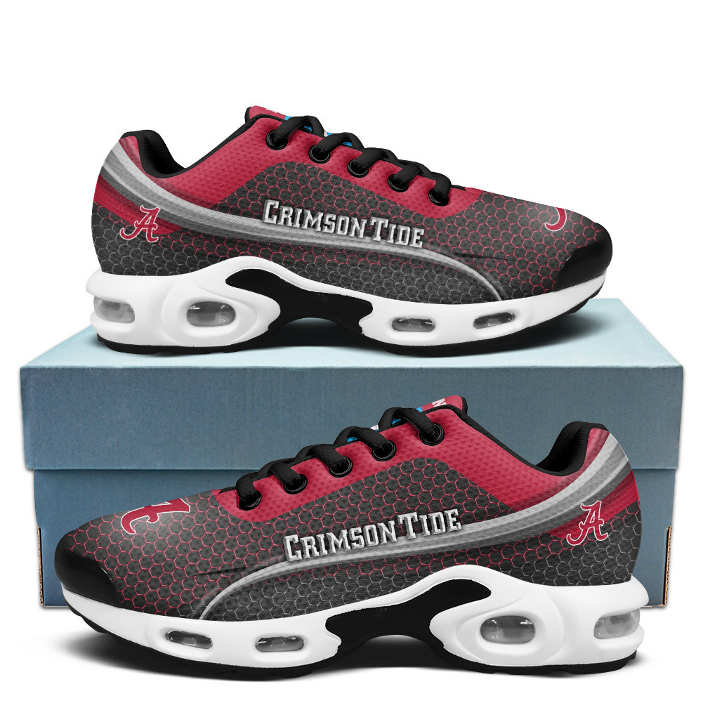 Alabama Personalized Name Team Colors Wave Line Beehive Pattern TN Air Max Shoes Air Cushion Sneakers