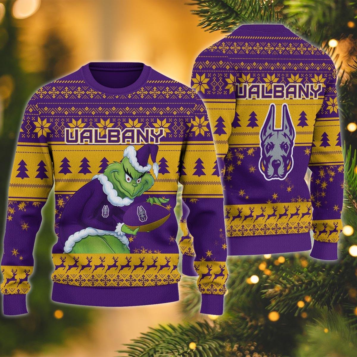 Albany Great Danes Grinch Ugly Christmas Sweater