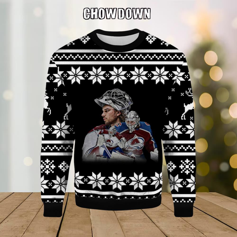 Alexandar Georgiev Colorado Avalanche Ugly Christmas Sweater