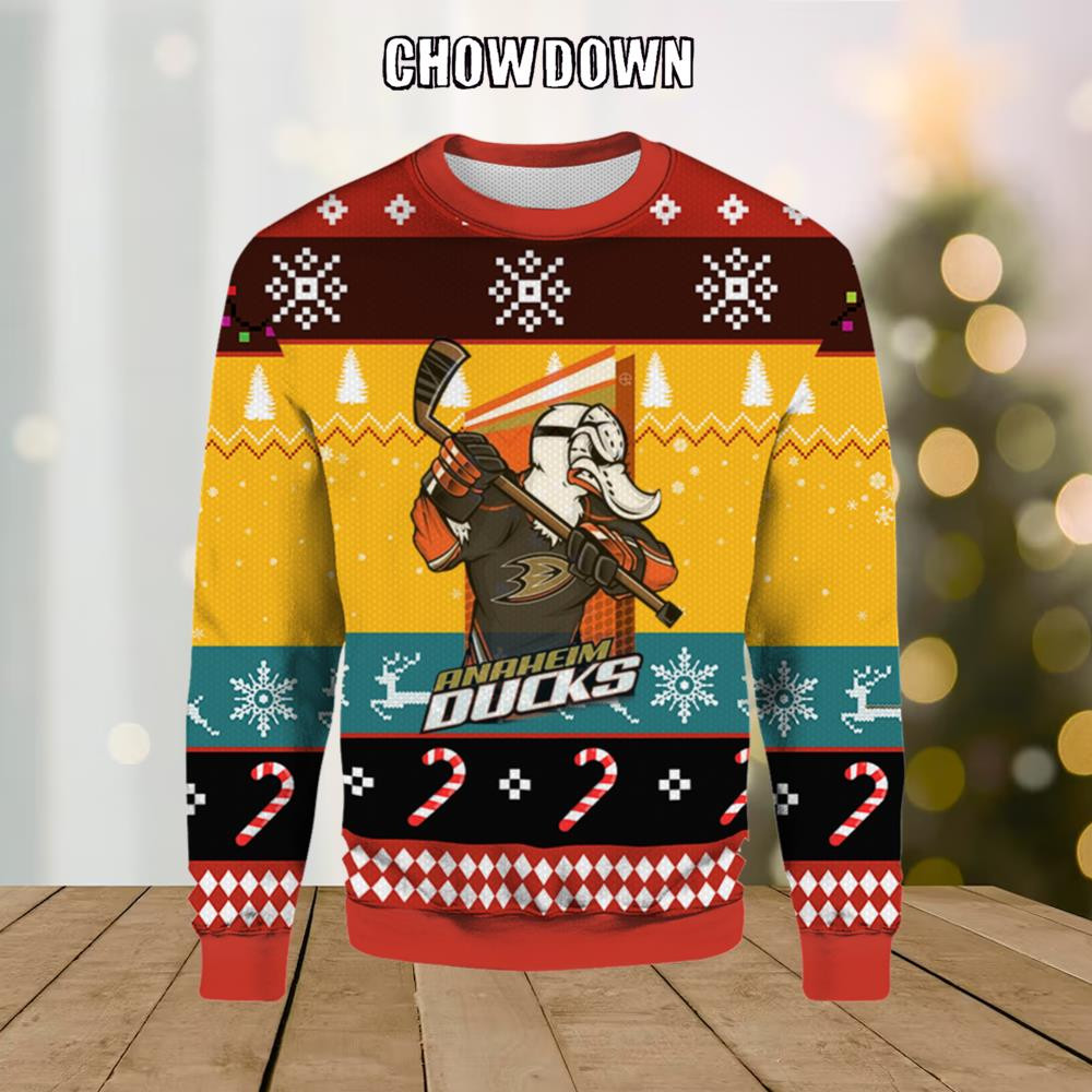 Anaheim Ducks Bardown Reverse Ugly Christmas Sweater