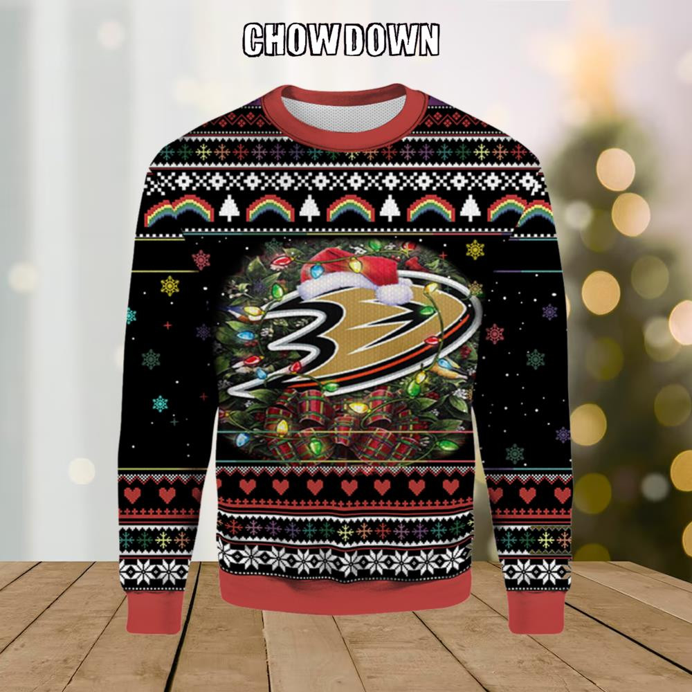Anaheim Ducks Light Up Ugly Christmas Sweater