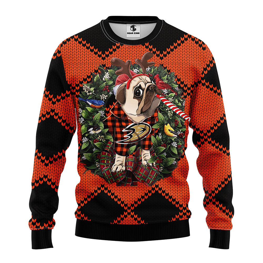 Anaheim Ducks Pub Dog Ugly Christmas Sweater Christmas