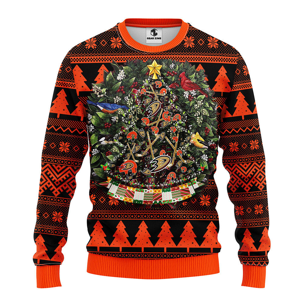 Anaheim Ducks Tree Ball Ugly Christmas Sweater Christmas