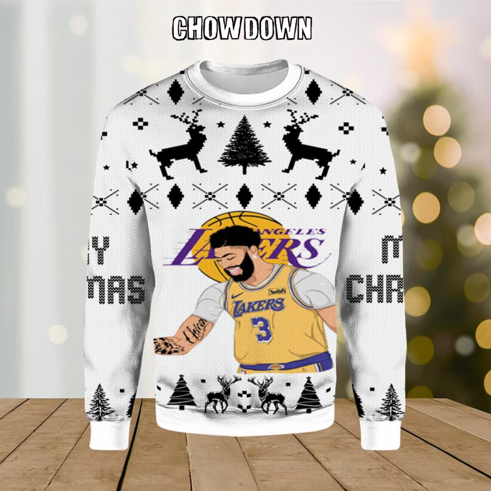 Anthony Davis Los Angeles Lakers Ugly Christmas Sweater