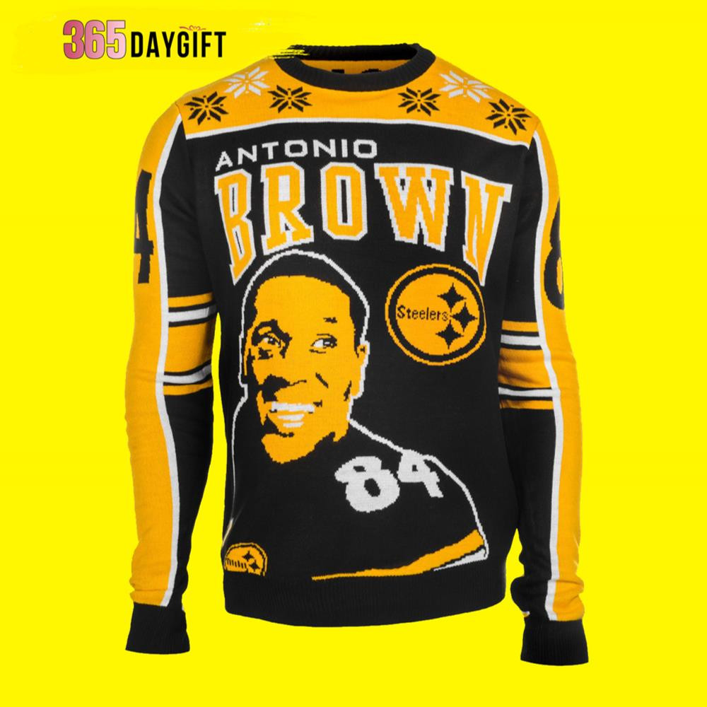 Antonio Brown 84 Player Pittsburgh Steelers Ugly Christmas Sweater