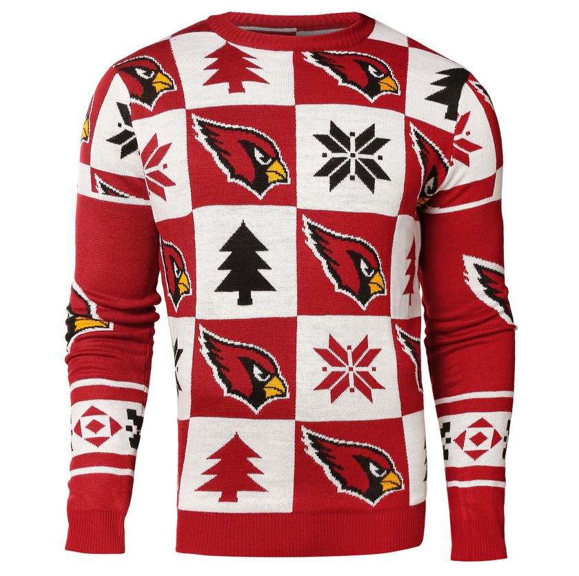 Arizona Cardinals Forever Collectibles Red White Knit Christmas Ugly Christmas Sweater