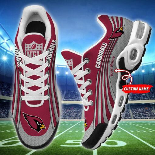 Arizona Cardinals Personalized Name Team Colors Wave Lines TN Air Max Shoes Air Cushion Sneakers
