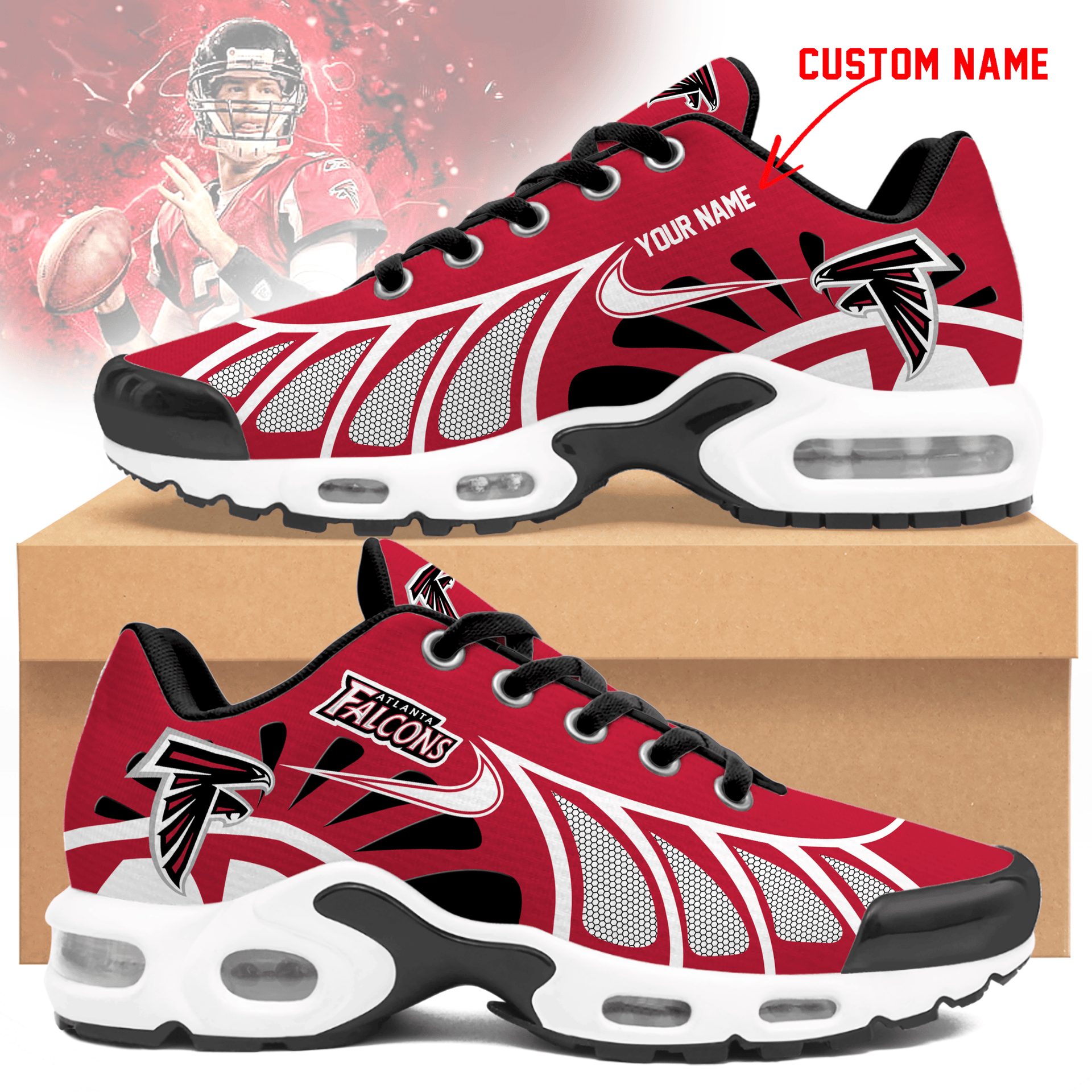 ATLANTA FALCONS UNISEX AIR MAX PLUS SNEAKERS