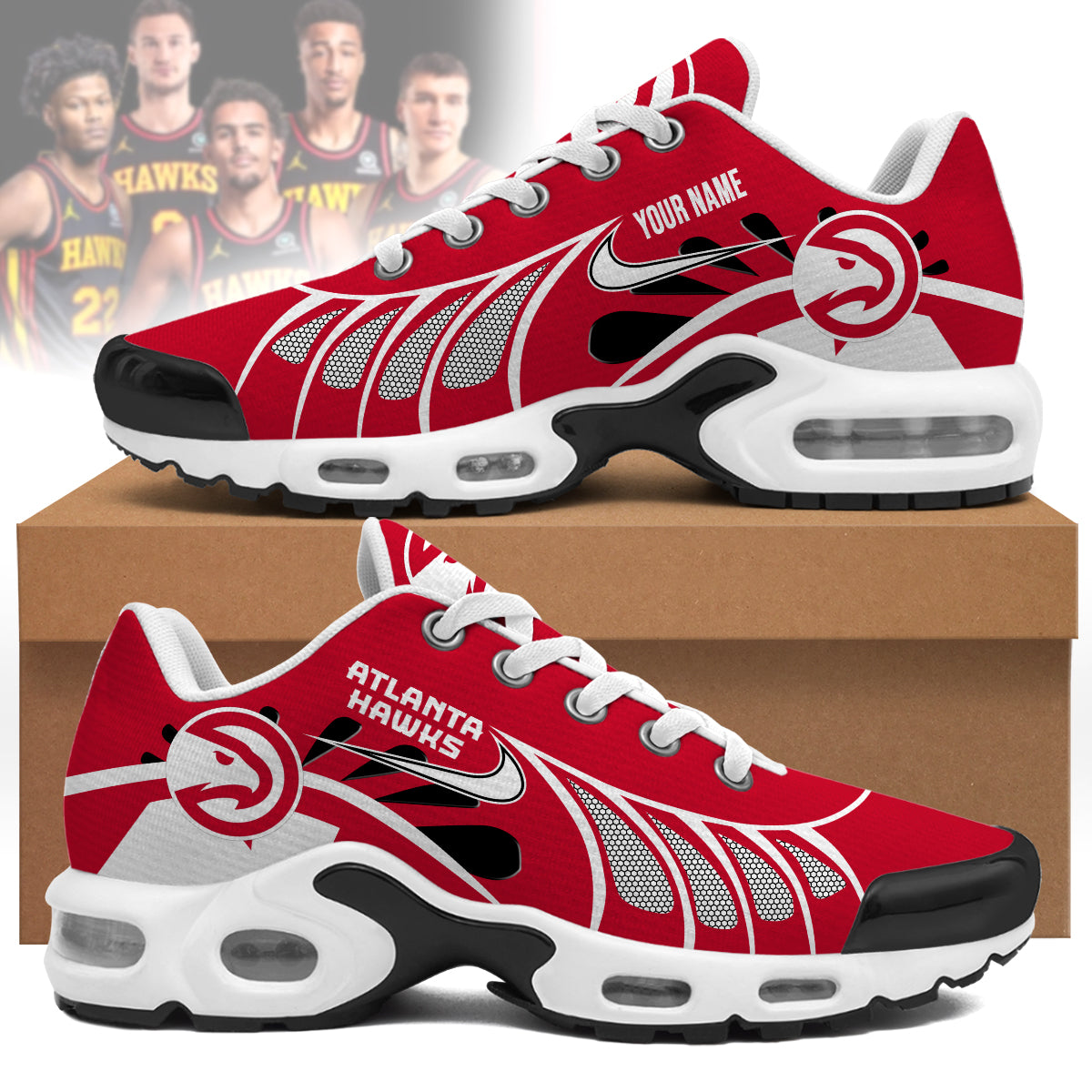Atlanta Hawks Personalized Air Max Shoes