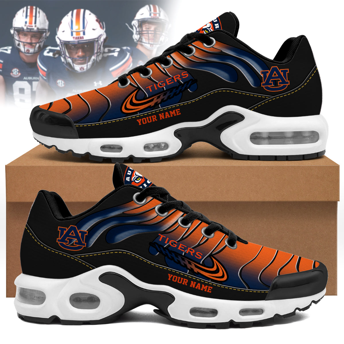 Auburn Tigers Personalized Air Max Shoes