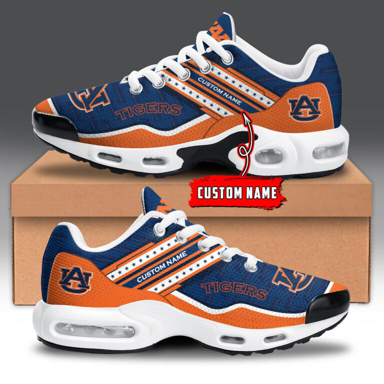 Auburn Tigers Personalized Name Team Logo Mix Colors Star Line TN Air Max Shoes Air Cushion Sneakers