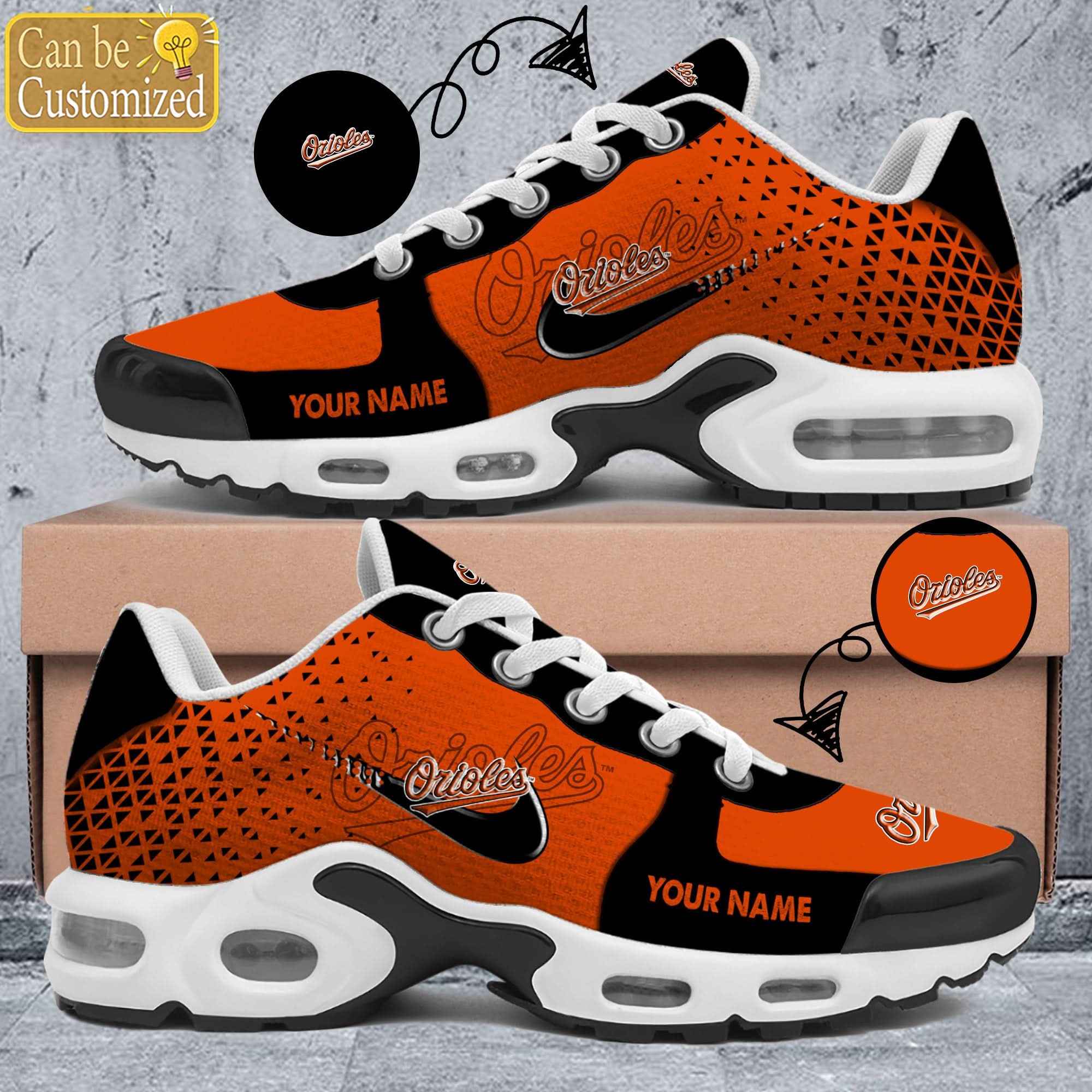 Baltimore Orioles Premium A951 Shoes Personalized