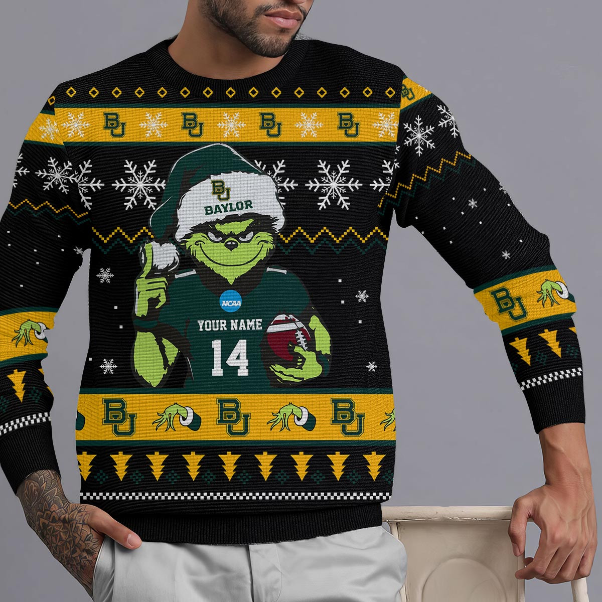 Baylor Bears Custom Chrismas Ugly Sweater