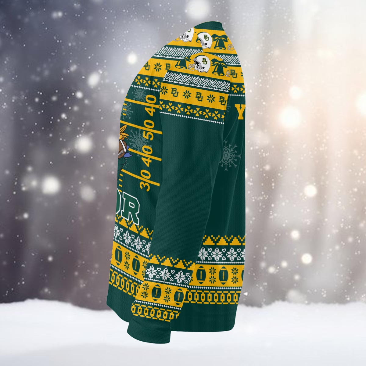 Baylor Bears Mickey Mouse Santa Ugly Christmas Sweater