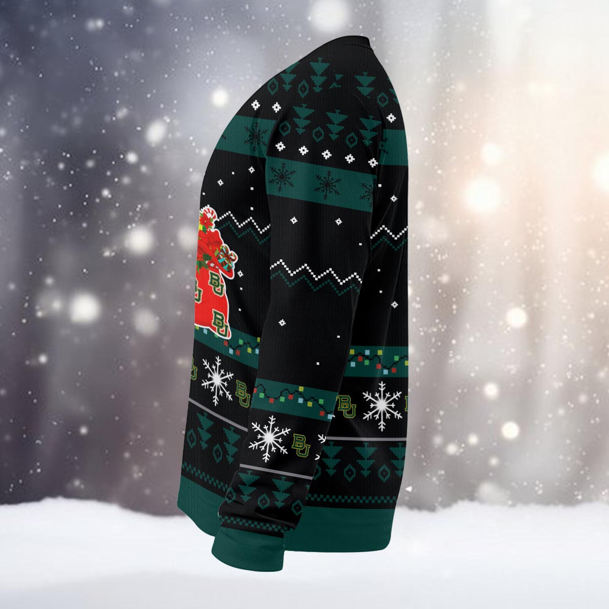 Baylor Bears Santa Claus Ugly Christmas Sweater