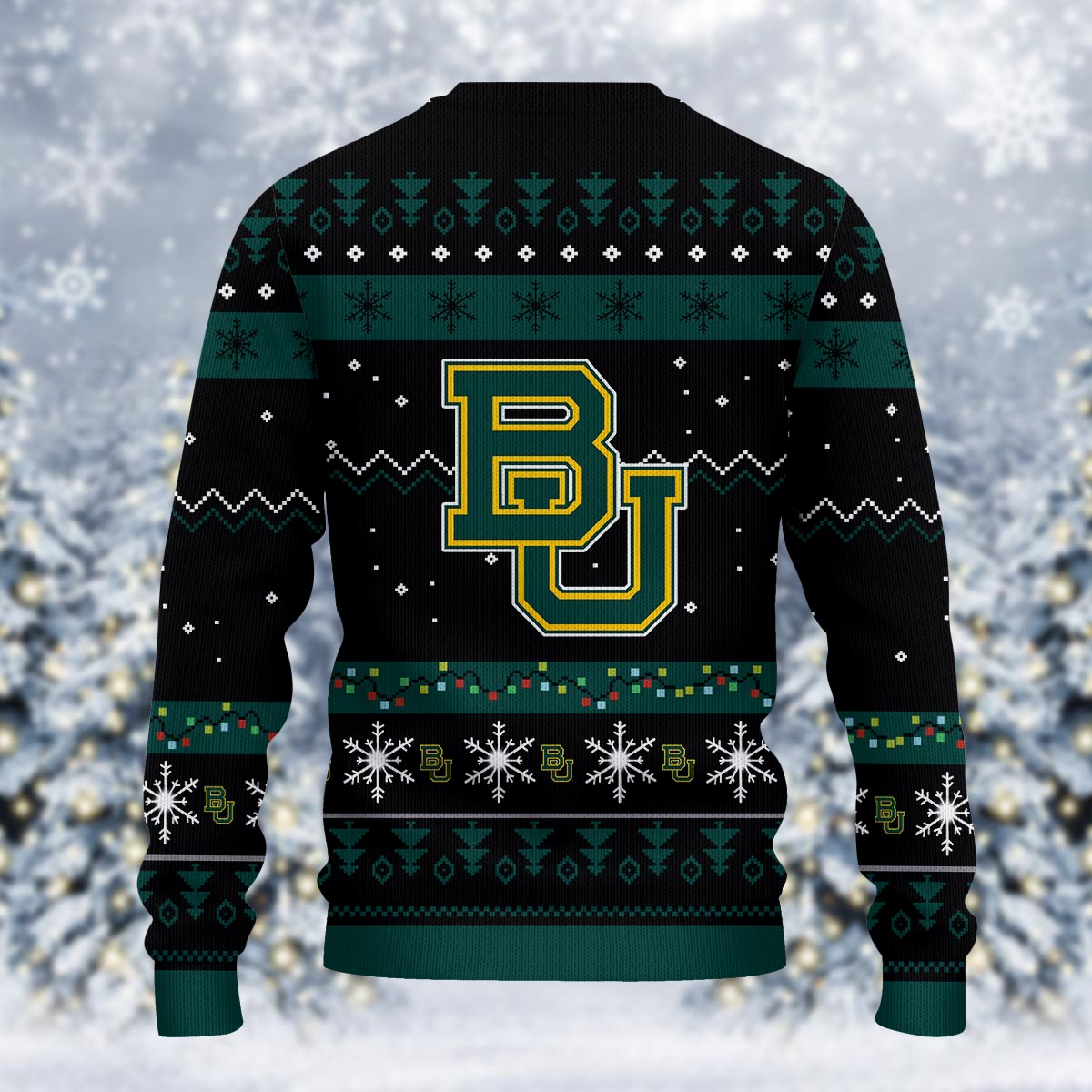 Baylor Bears Santa Claus Ugly Christmas Sweater