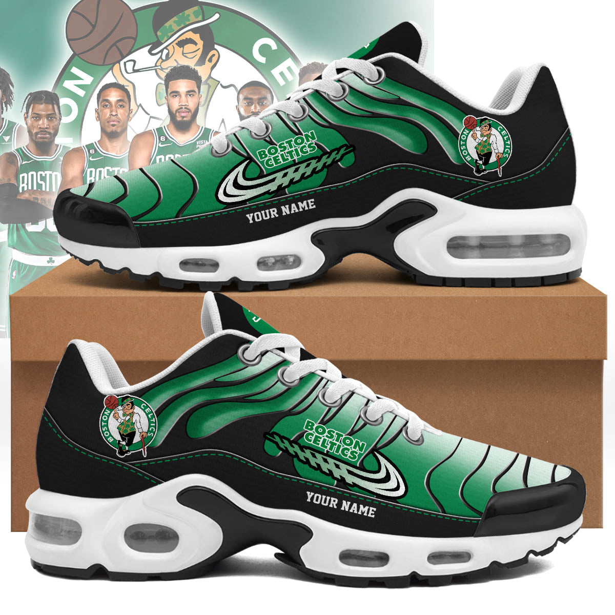 Boston Celtics Personalized Air Max Shoes