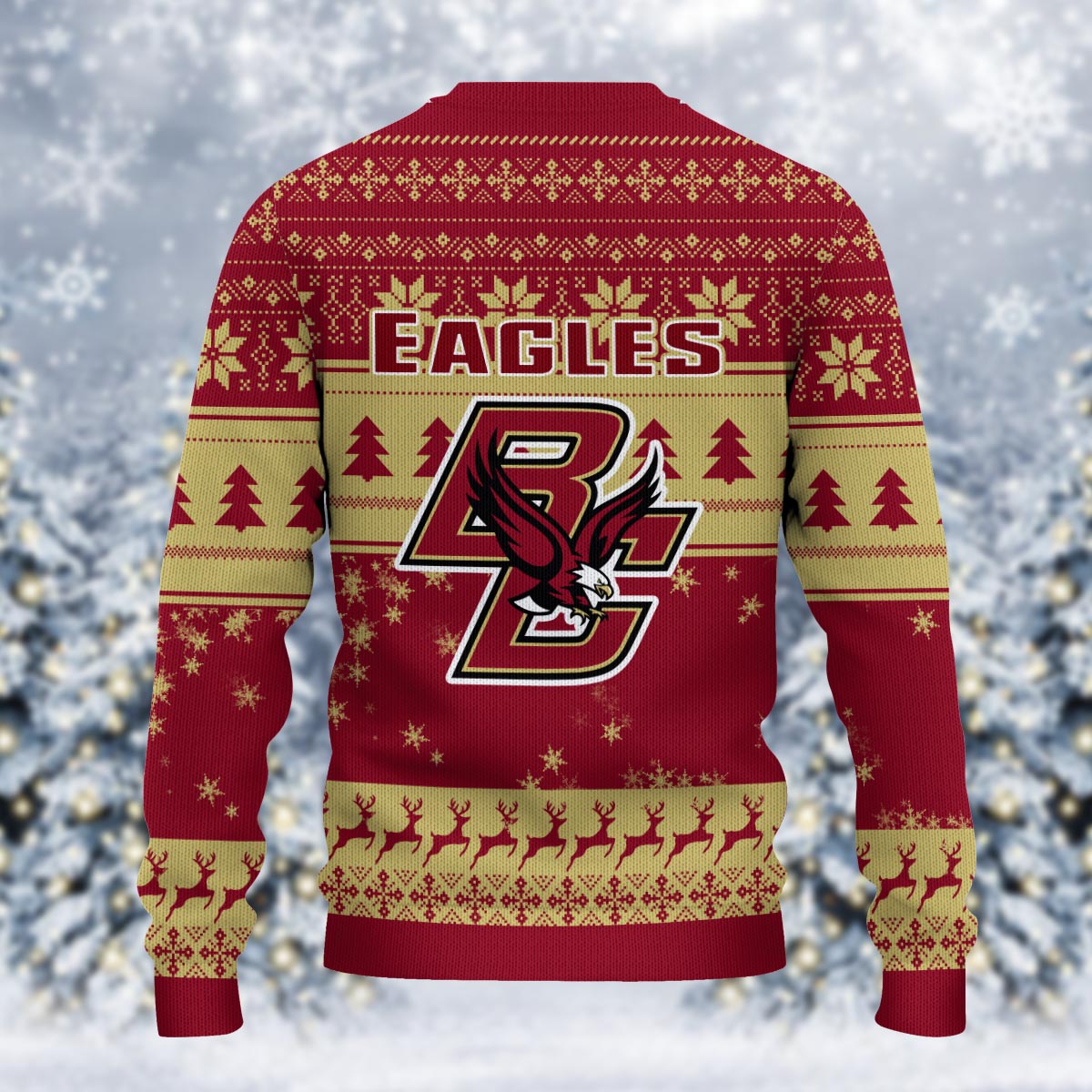 Boston College Eagles Grinch Ugly Christmas Sweater