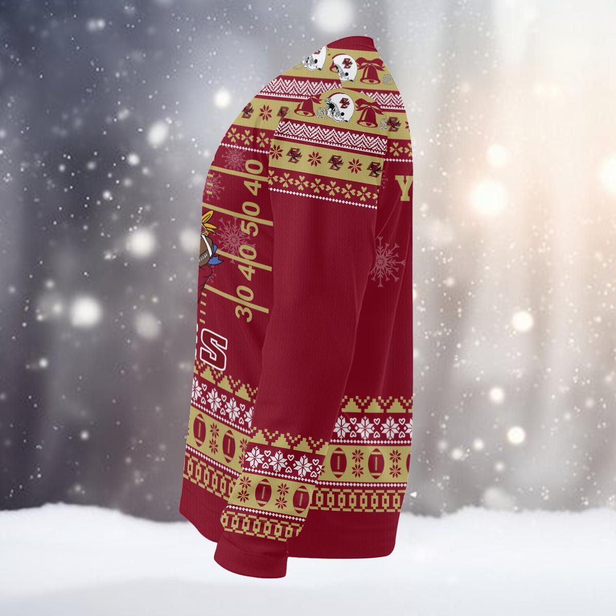 Boston College Eagles Mickey Mouse Santa Ugly Christmas Sweater