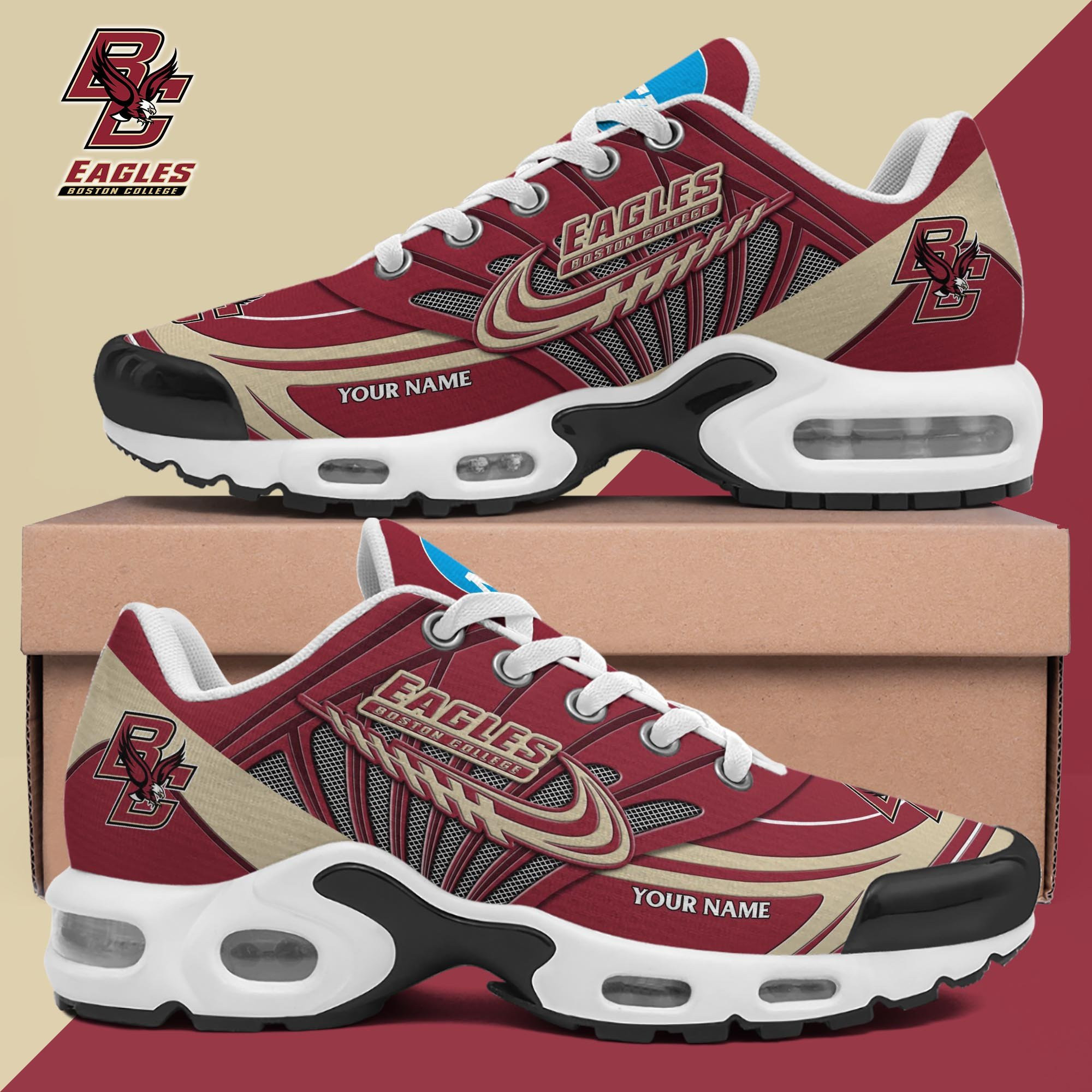 Boston College Eagles Personalized TN Air Max Shoes Air Cushion Sneakers