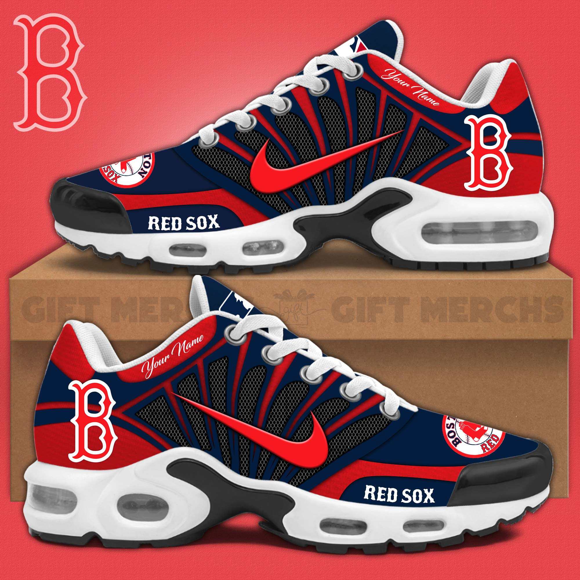 Boston Red Sox TN Air Max Plus Shoes Sneakers For Men And Women