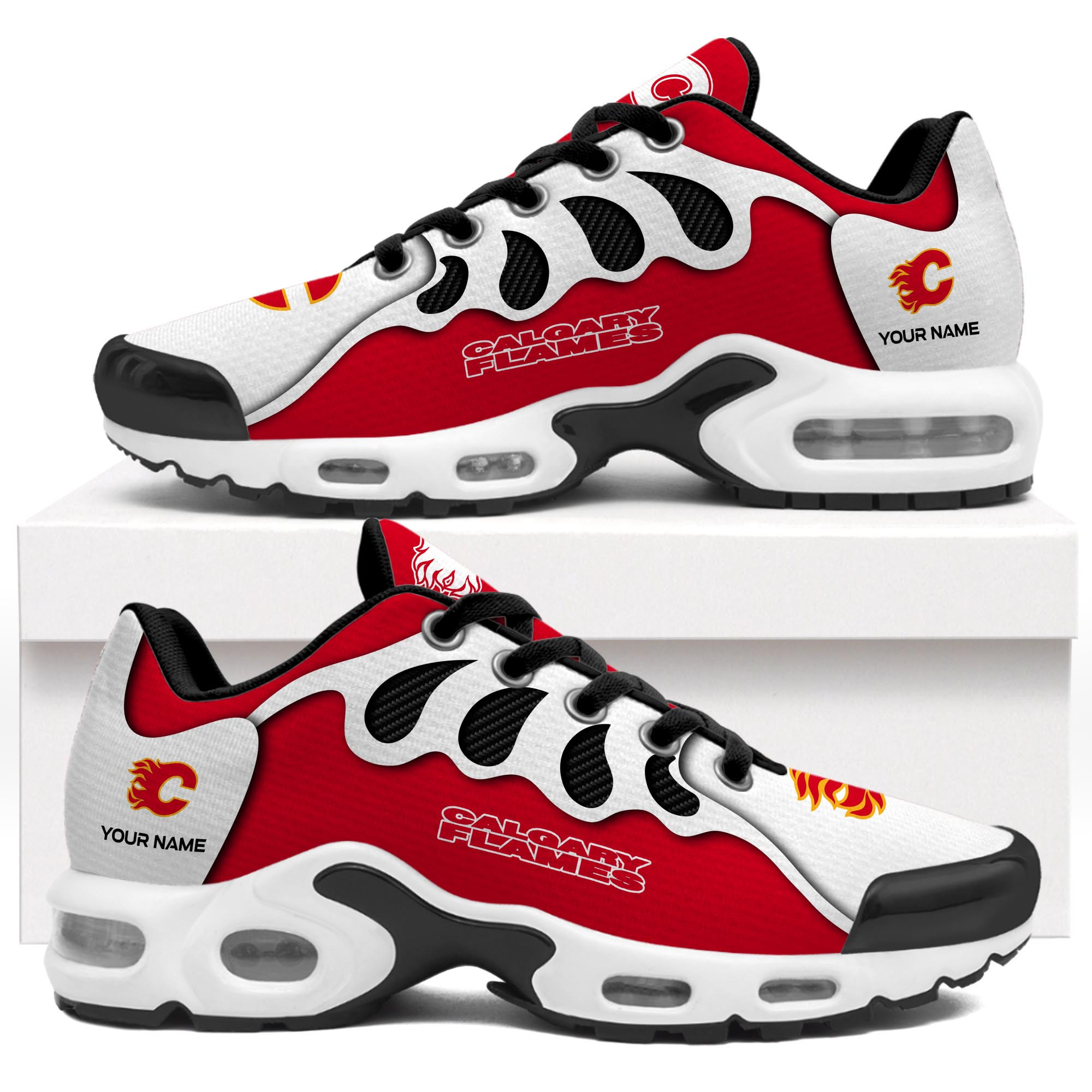 Calgary Flames TN Air Max Plus Shoes Sneakers For Men And Women