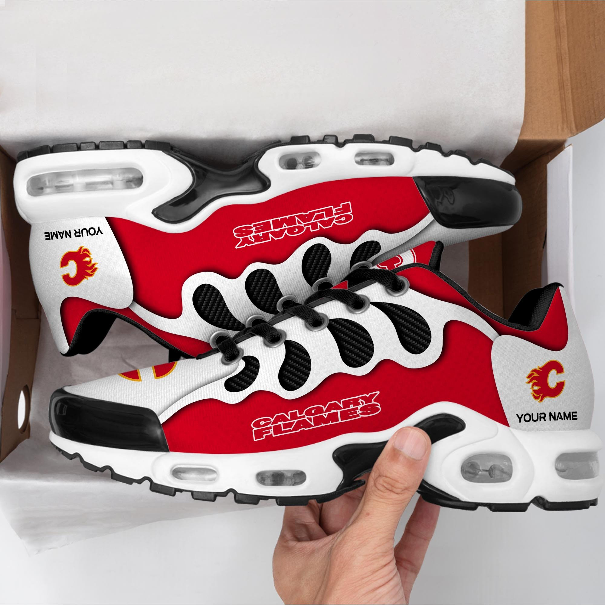 Calgary Flames TN Air Max Plus Shoes Sneakers For Men And Women