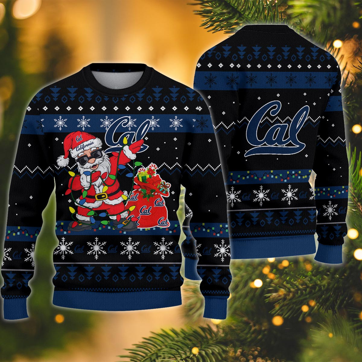 California Golden Bears Santa Claus Ugly Christmas Sweater