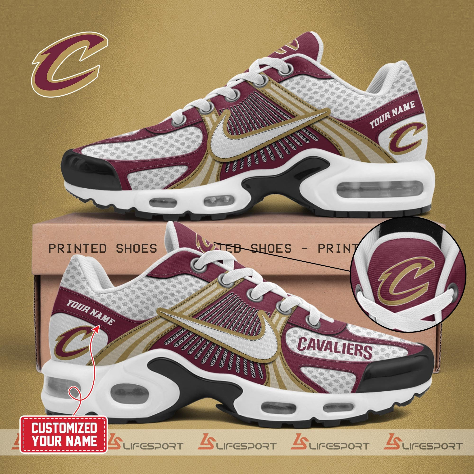 Cleveland Cavaliers TN Air Max Plus Shoes Sneakers For Men And Women