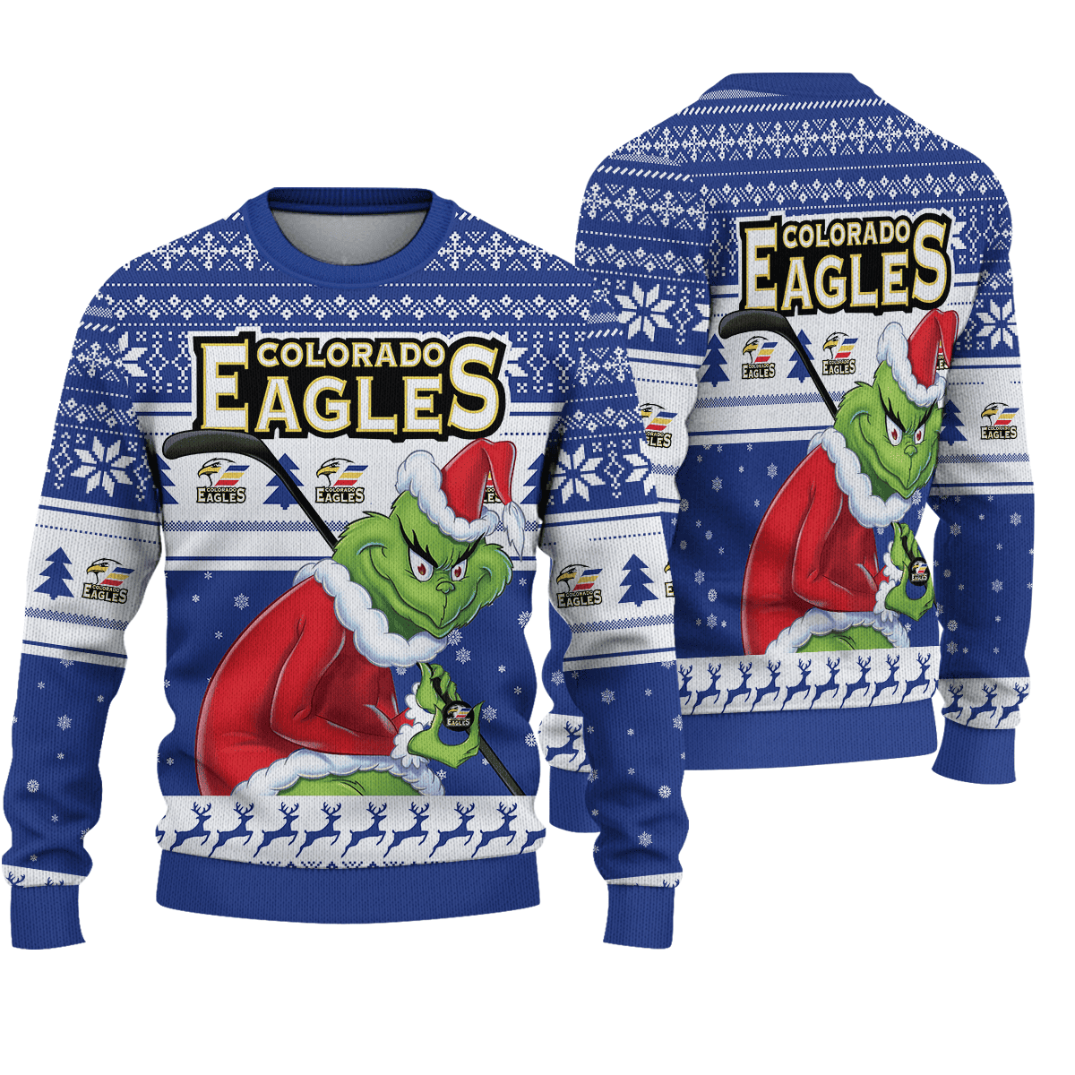 Colorado Eagles Grinch Grinch Christmas Ugly Sweater