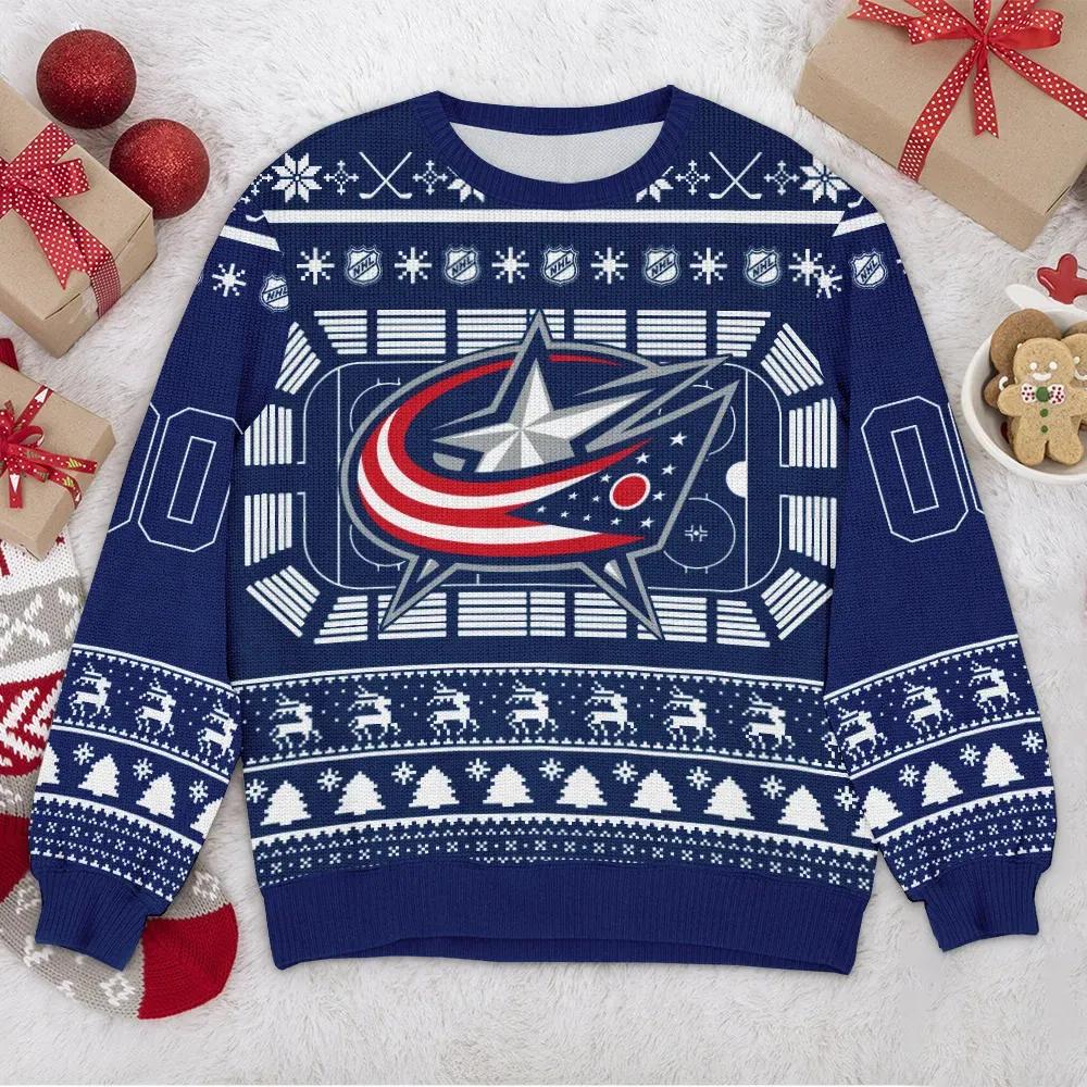 Columbus Blue Jackets Custom Ugly Christmas Sweater