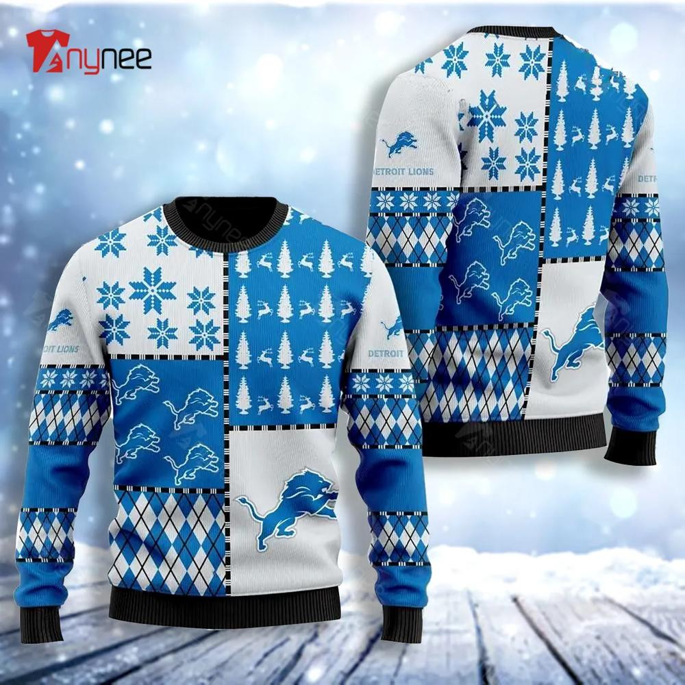 Detroit Lionss Best Christmas Gift For Lions Fans Ugly Christmas Sweater