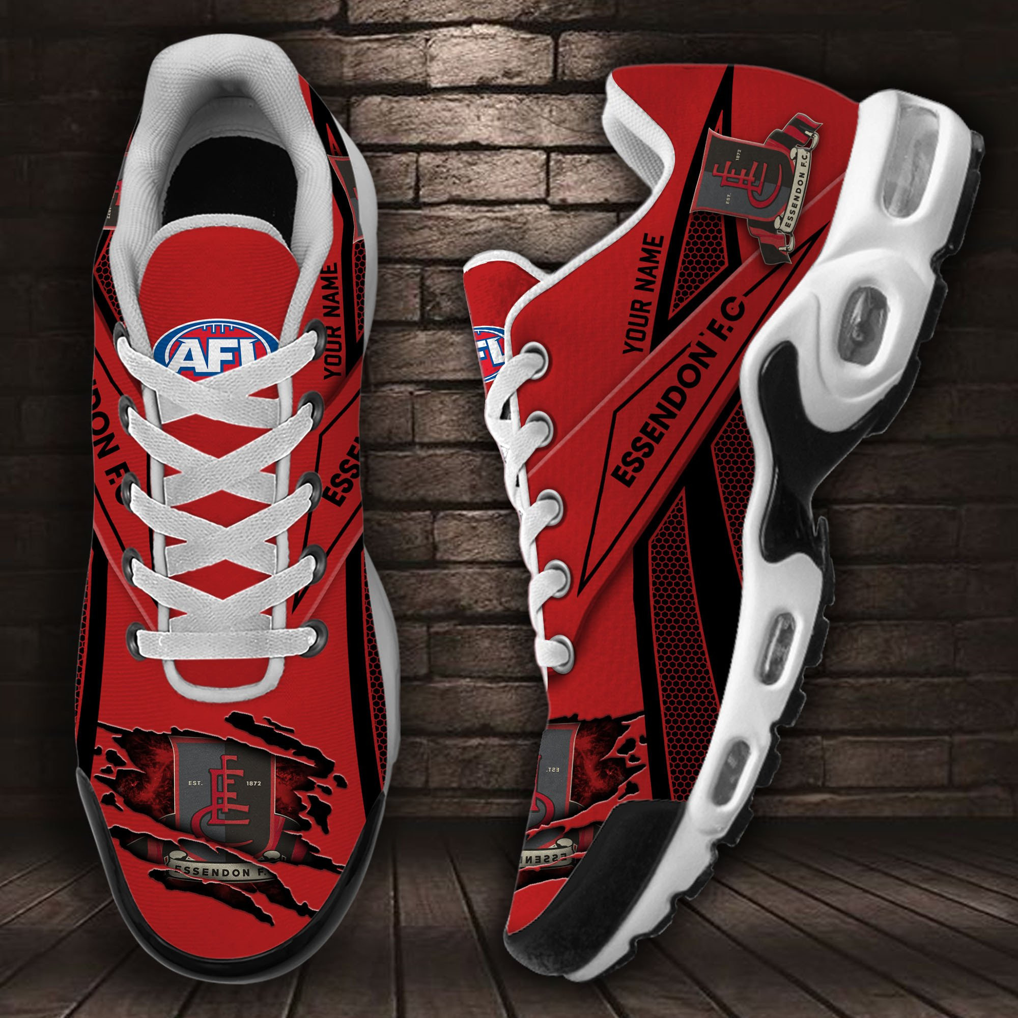 Essendon Football Club TN Air Max Plus Shoes Sneakers For Men And Women