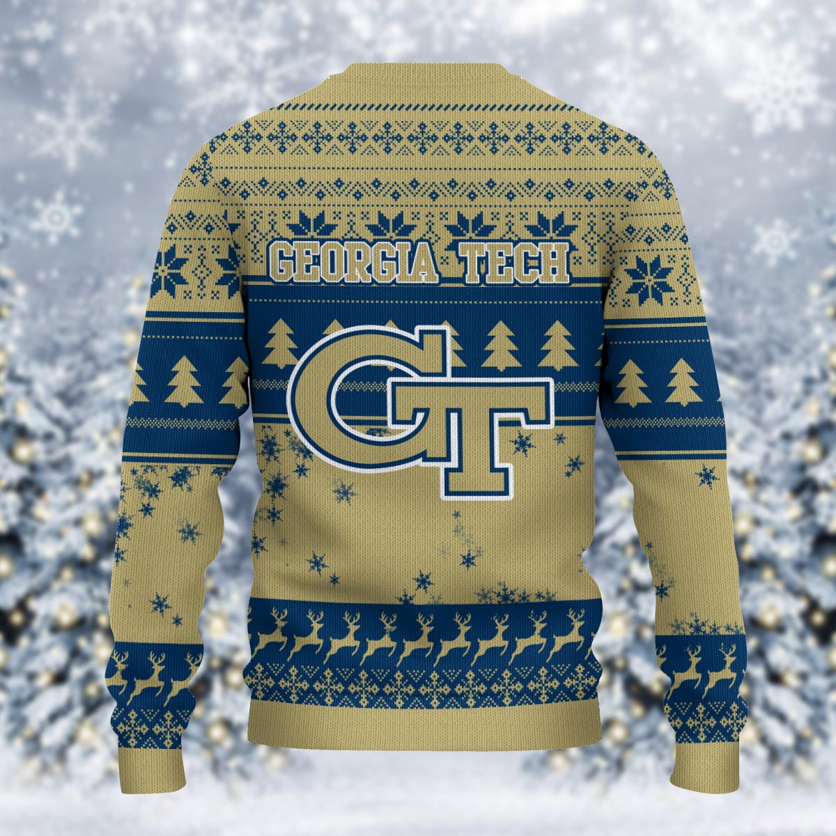 Georgia Tech Yellow Jackets Grinch Ugly Christmas Sweater