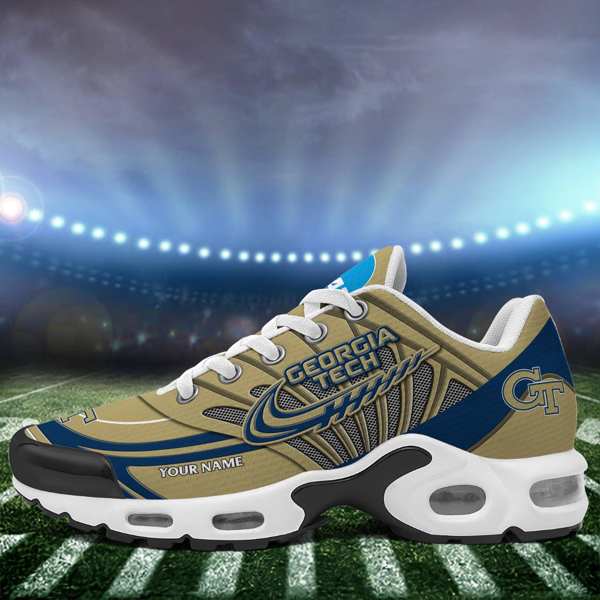 Georgia Tech Yellow Jackets Personalized TN Air Max Shoes Air Cushion Sneakers