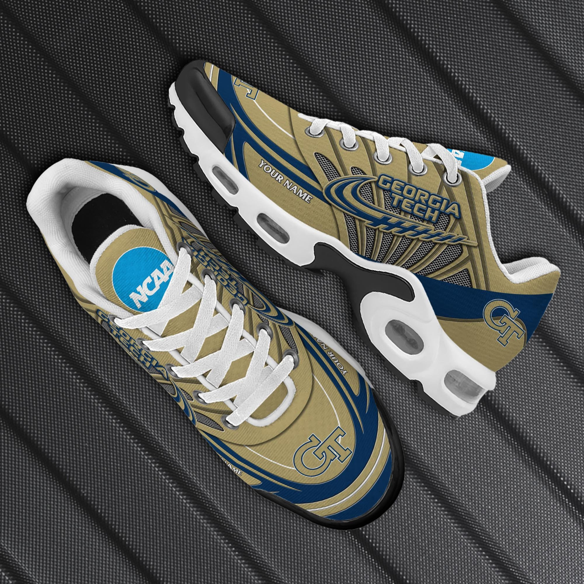Georgia Tech Yellow Jackets Personalized TN Air Max Shoes Air Cushion Sneakers