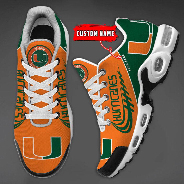 Miami Hurricanes TN Air Max Plus Shoes Sneakers For Men And Women